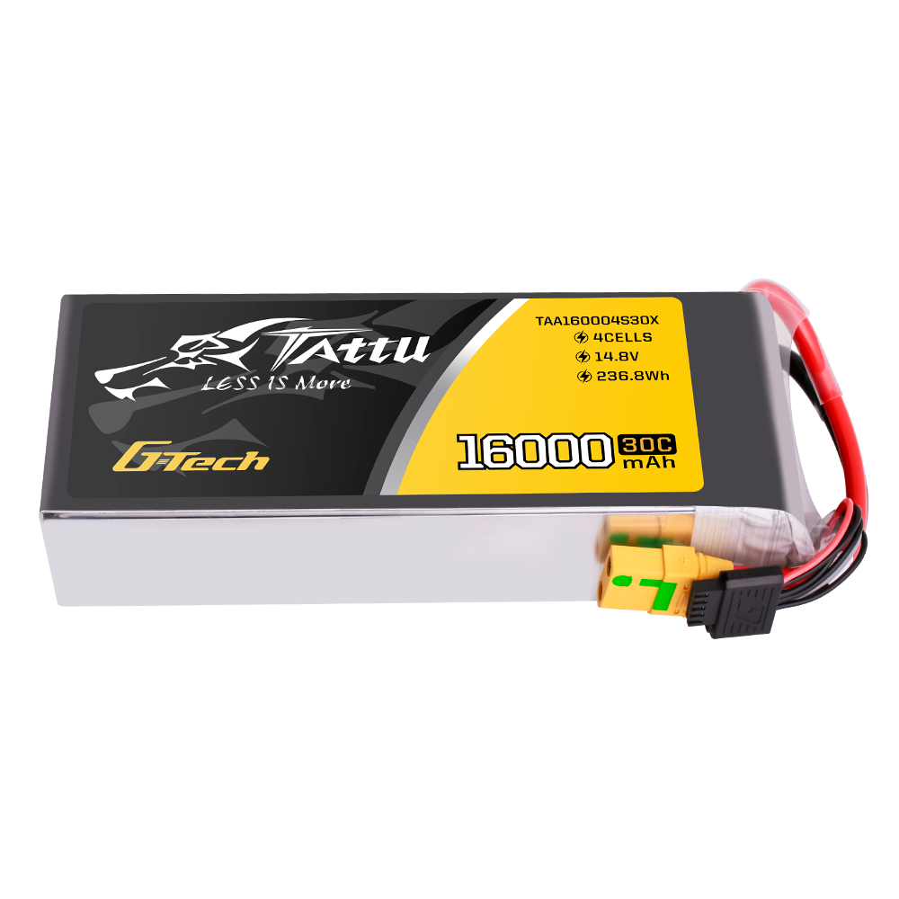 Tattu 16000mAh 30C 14.8V 4S Lipo Battery Pack with XT90S-F Plug